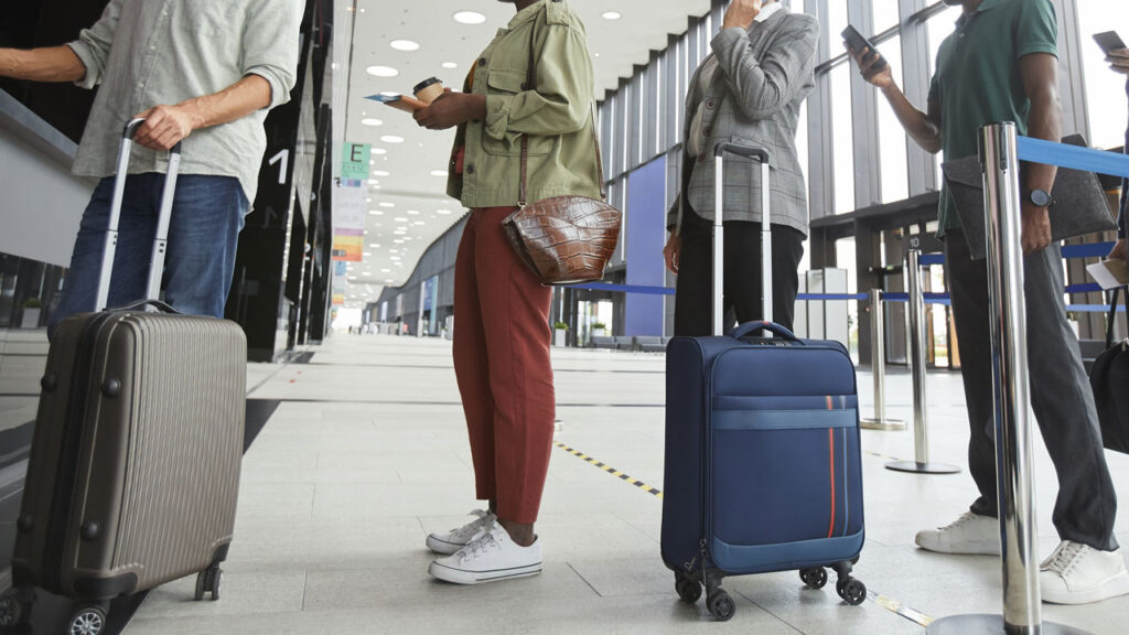 Airplane travelers