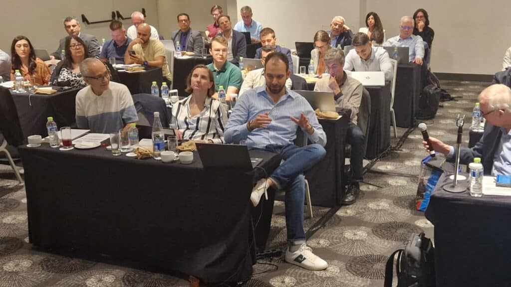 Georgios Bardas (Netcompany SA) during a BAG-INTEL General Assembly