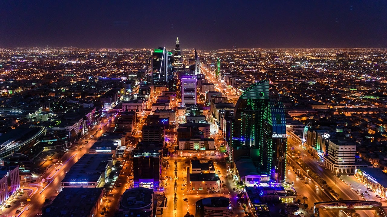 Riyadh, Saudi Arabia by night