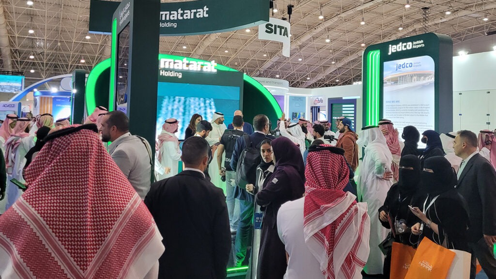 The Saudi Airport Exhibition's floor